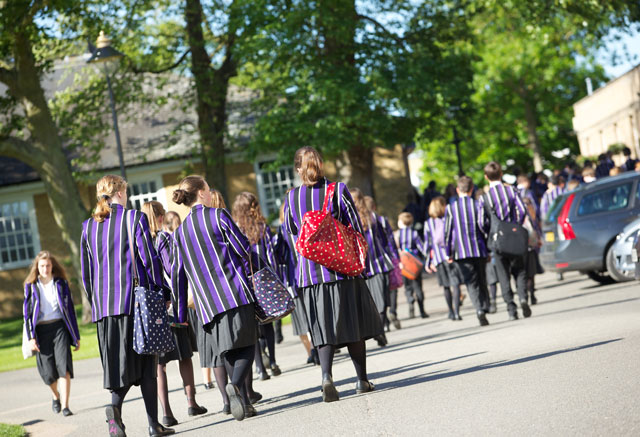 Pupils Walking During Break Time at Kimbolton Senior School