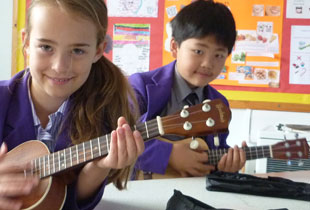 Learning the Ukelele at Kimbolton Prep School