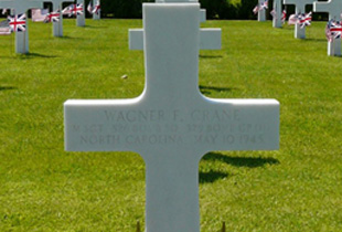 Grave of a 379 BG member at Madingley Cemetary