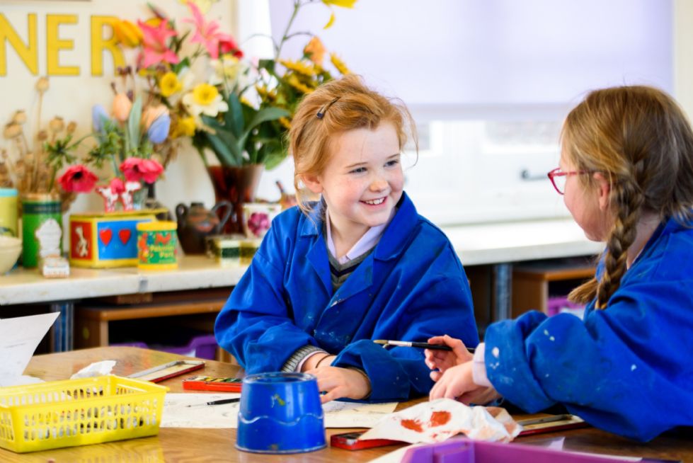 Kimbolton Prep School Reception child painting