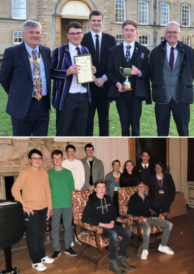 Victorious Kimbolton School Sixth Form Rotary Quiz Team